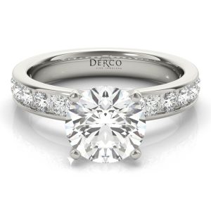 14K White Gold Channel Set Engagement Ring 14K White Gold Channel Set Engagement Ring