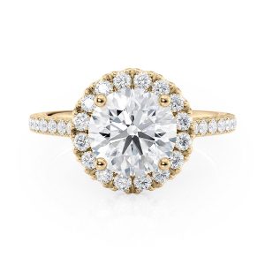 18K Yellow Gold Halo Engagement Ring 18K Yellow Gold Halo Engagement Ring