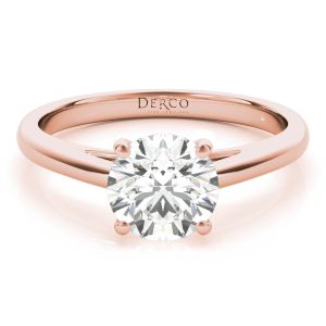 14K Rose Gold Cathedral Solitaire Engagement Ring 14K Rose Gold Cathedral Solitaire Engagement Ring