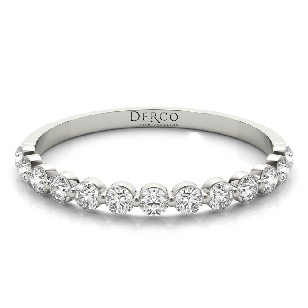 Platinum White Gold Petite Single Prong Band