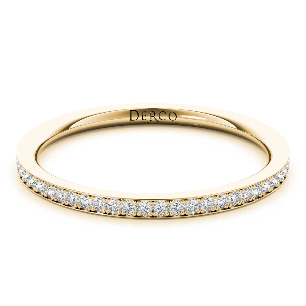 14K Yellow Gold Petite Pave Band
