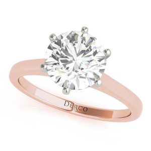 14K Rose Gold Petite Cathedral Solitaire Engagement Ring 14K Rose Gold Petite Cathedral Solitaire Engagement Ring