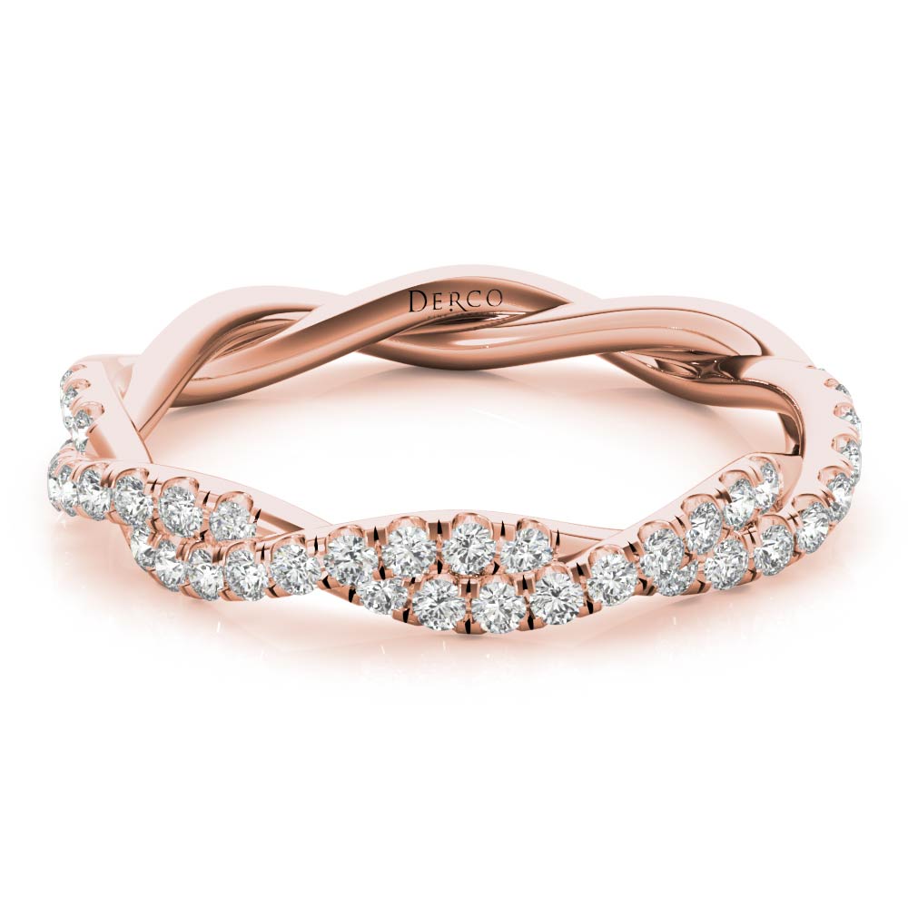 14k Rose Gold Twist Band