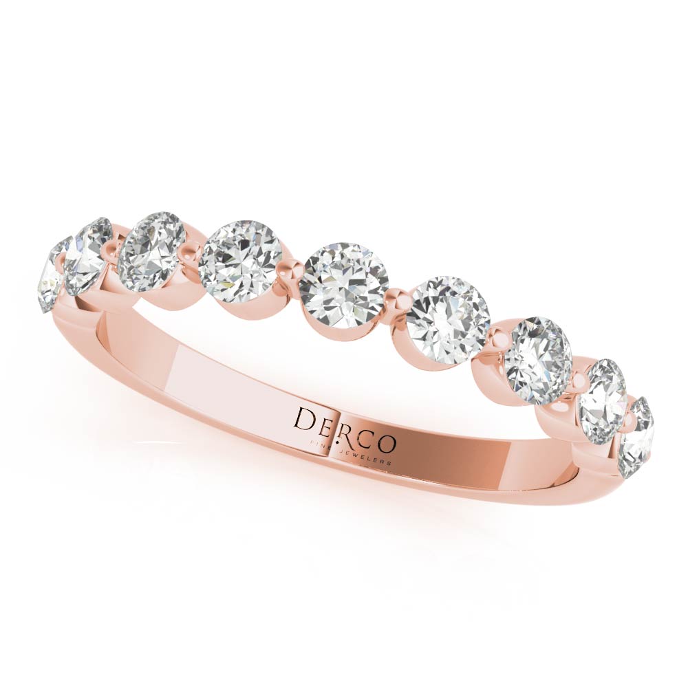 14K Rose Gold Single Prong Band