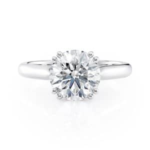 14K White Gold Double Prong Basket Engagement Ring 14K White Gold Double Prong Basket Engagement Ring
