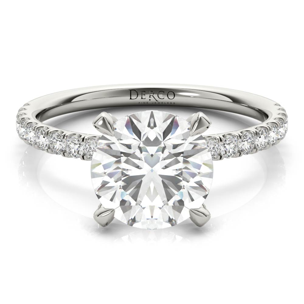 Platinum Diamond Prong Engagement Ring