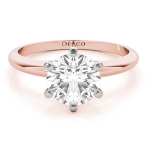 14K Rose Gold Solitaire 6 Prong Engagement Ring 14K Rose Gold Solitaire 6 Prong Engagement Ring