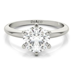 Platinum Solitaire 6 Prong Engagement Ring