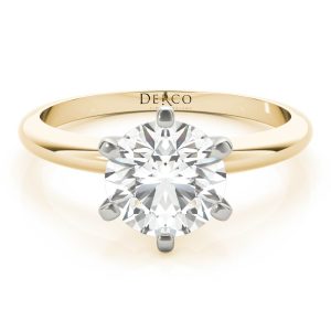 18K Yellow Gold Solitaire 6 Prong Engagement Ring 18K Yellow Gold Solitaire 6 Prong Engagement Ring