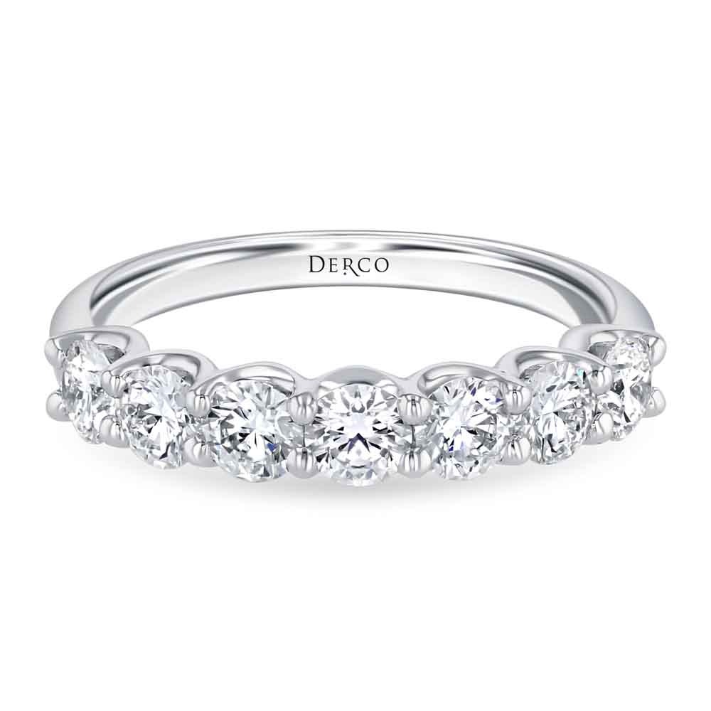 Platinum Shared Prong U Diamond Band (1.08 CTW)