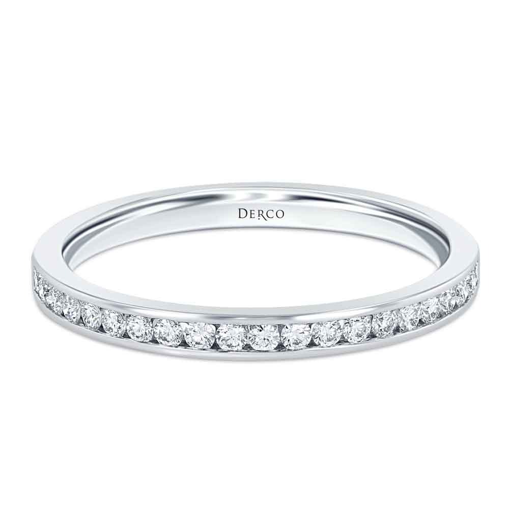 Platinum Low Profile Diamond Channel Band (0.20 CTW)