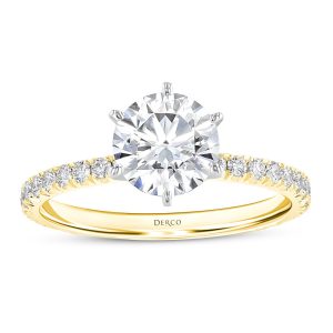 18K Yellow Gold Petite Micro Pave Engagement Ring 18K Yellow Gold Petite Micro Pave Engagement Ring
