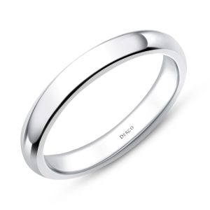 18K White Gold Comfort Fit Wedding Band (3mm)