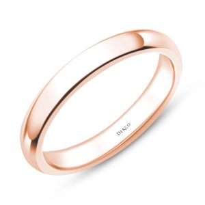 14K Rose Gold Comfort Fit Wedding Band (3mm)