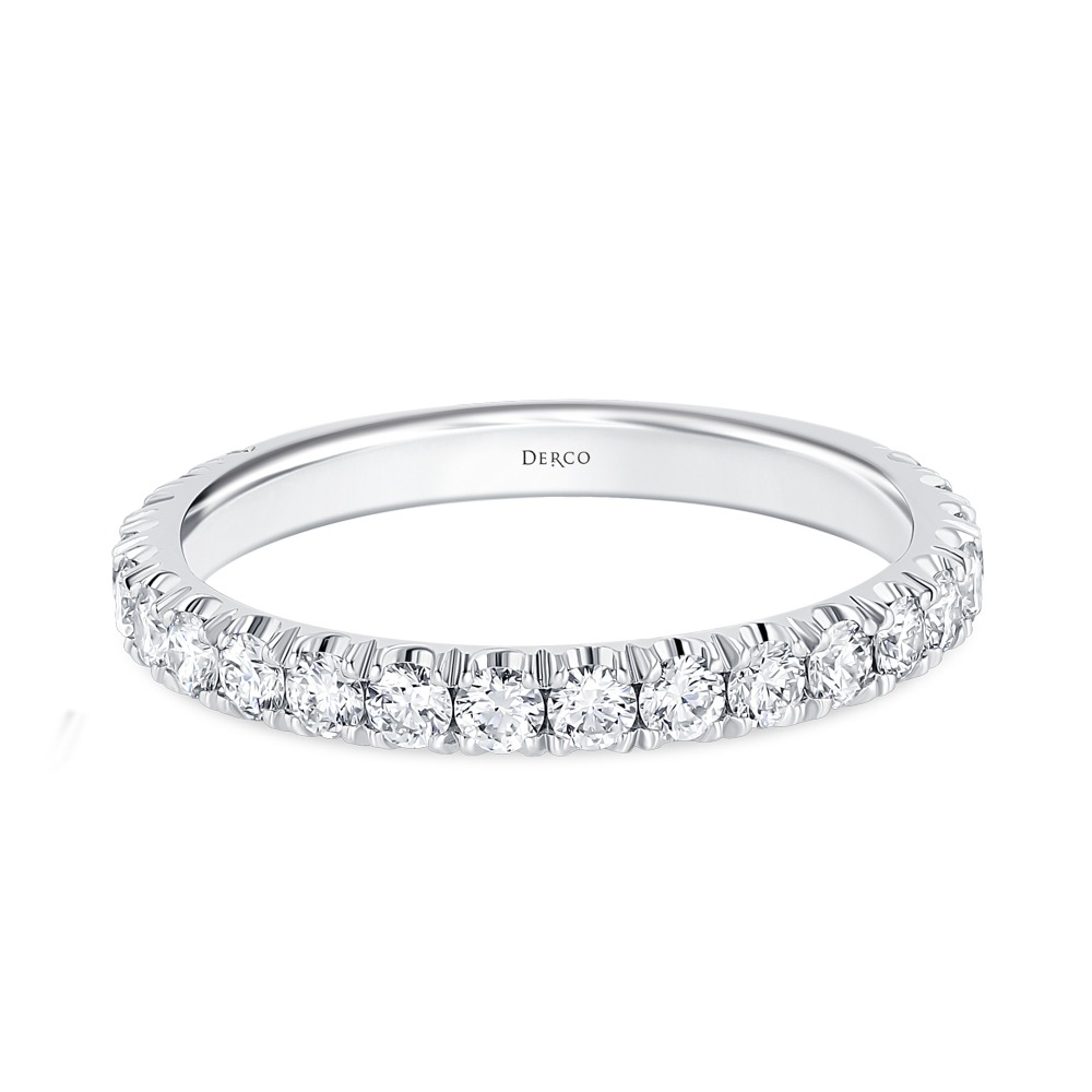 platinum Diamond Wedding Band (2.45mm)
