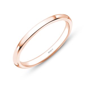 14K Rose Gold Petite Comfort Fit Wedding Band (2mm)