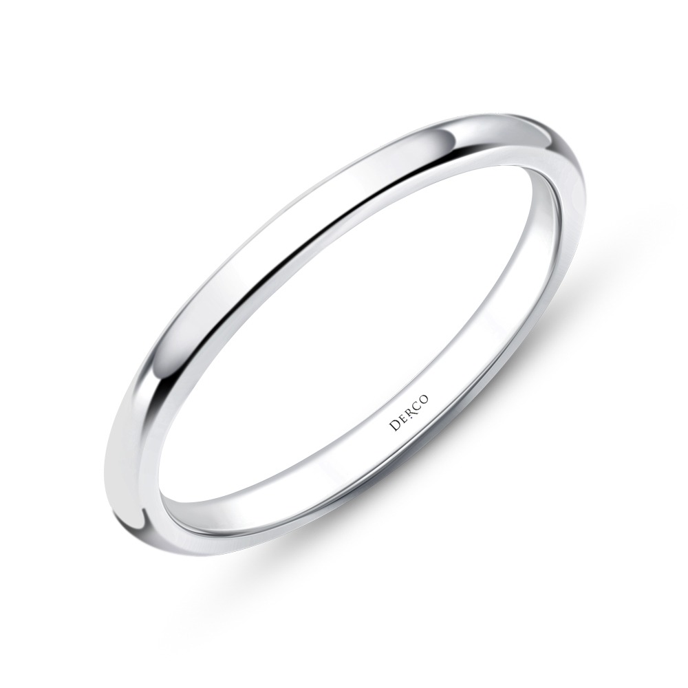 Platinum Petite Comfort Fit Wedding Band (2mm)