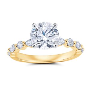 18K Yellow Gold Floating Single Prong Engagement Ring 18K Yellow Gold Floating Single Prong Engagement Ring