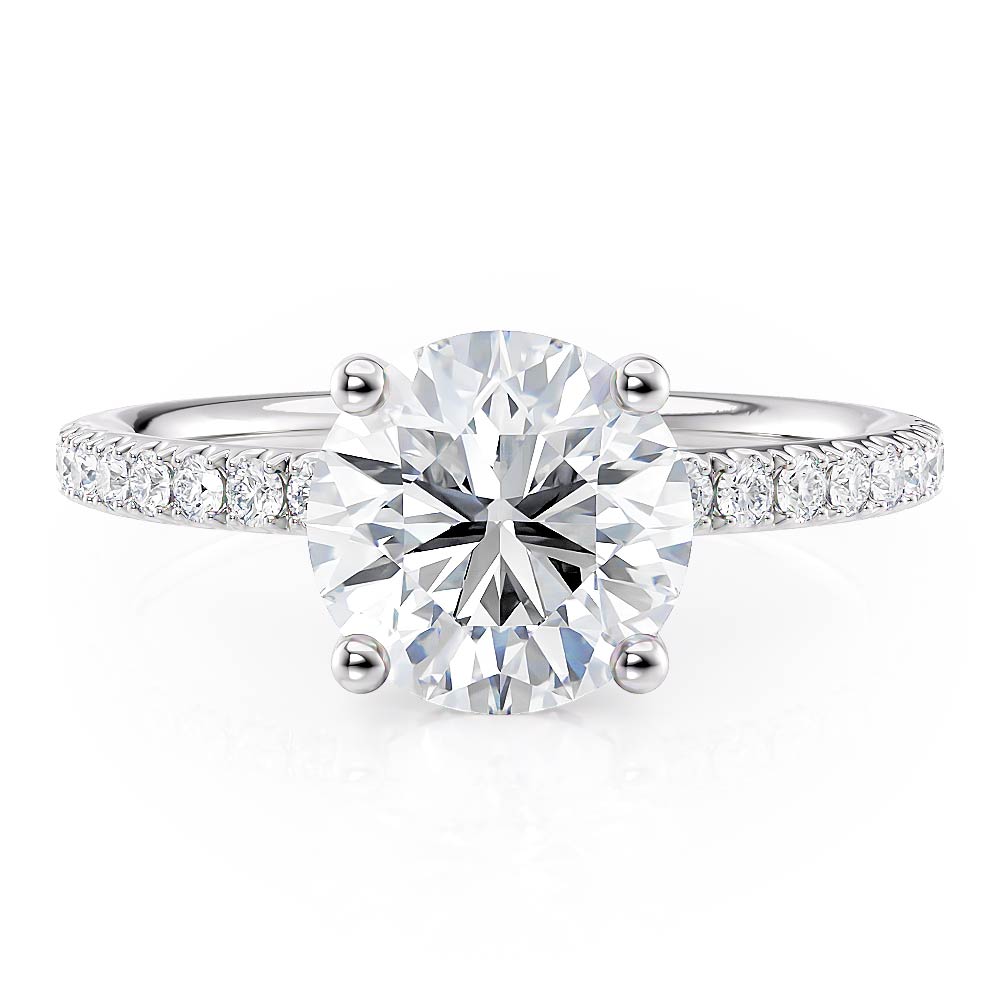 Platinum Hidden Halo Engagement Ring