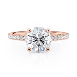 14K Rose Gold Hidden Halo Engagement Ring 14K Rose Gold Hidden Halo Engagement Ring
