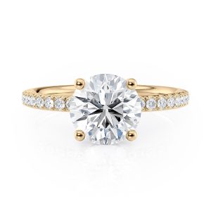 18K Yellow Gold Hidden Halo Engagement Ring 18K Yellow Gold Hidden Halo Engagement Ring