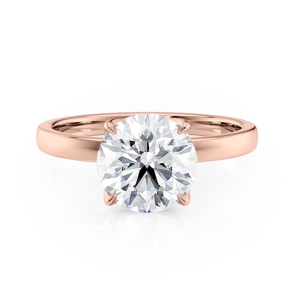 14K Rose Gold Tulip Solitaire engagement ring