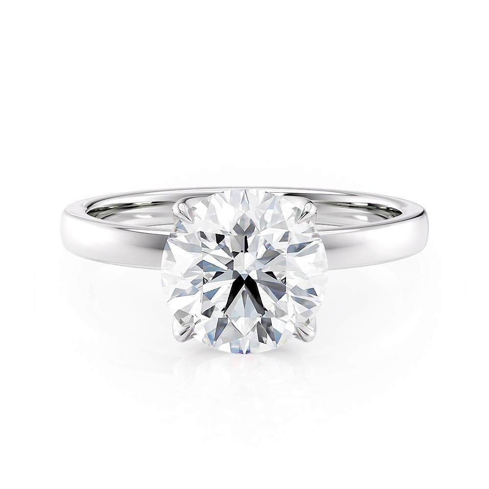 Platinum Tulip Solitaire engagement ring