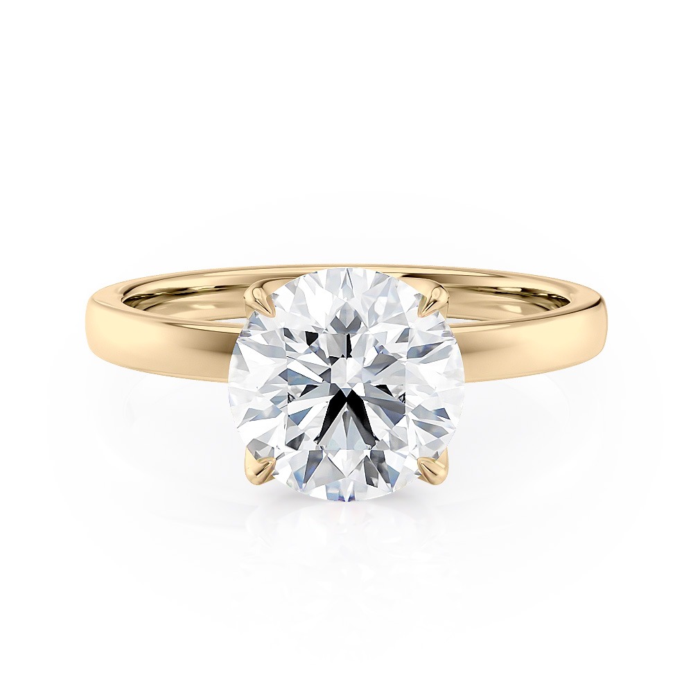 18K Yellow Gold Tulip Solitaire engagement ring