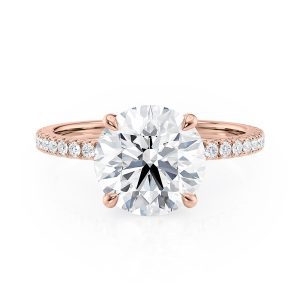 14K Rose Gold Floating Diamond Engagement Ring 14K Rose Gold Floating Diamond Engagement Ring