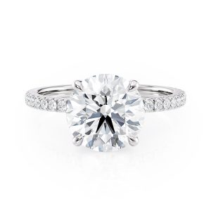 14K White Gold Floating Engagement Ring