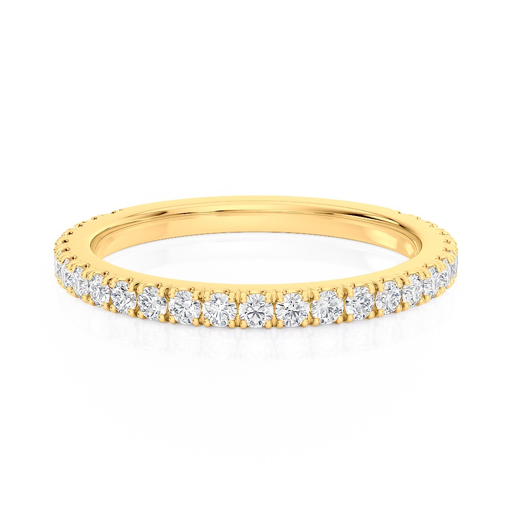 18k Yellow Gold Diamond Wedding Band