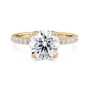 18K Yellow Gold Petite Tulip Pave Engagement Ring 18K Yellow Gold Petite Tulip Pave Engagement Ring