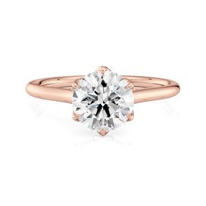 14K Rose Gold 6 Tulip Cathedral Engagement ring 14K Rose Gold 6 Tulip Cathedral Engagement ring