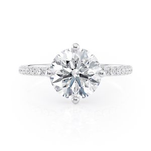 14K White Gold Compass Hidden Halo Ring 14K White Gold Compass Hidden Halo Ring