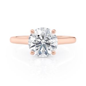 14K Rose Gold Hidden Halo Cathedral & Diamond Bridge Engagement Ring 14K Rose Gold Hidden Halo Cathedral & Diamond Bridge Engagement Ring