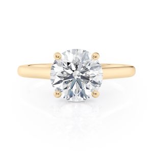 18K Yellow Gold Hidden Halo Cathedral & Diamond Bridge Engagement Ring 18K Yellow Gold Hidden Halo Cathedral & Diamond Bridge Engagement Ring