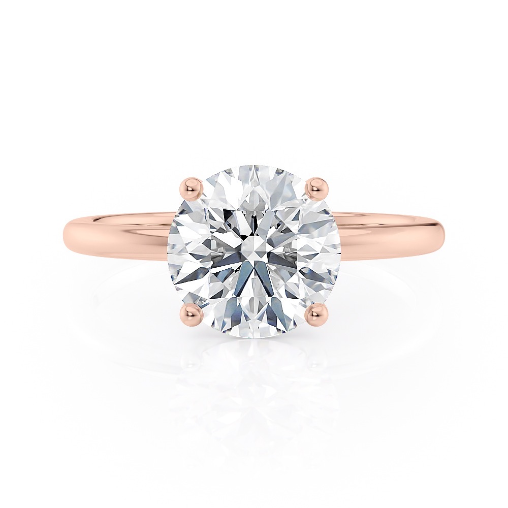 14K Rose Gold Basket Solitaire Engagement Ring