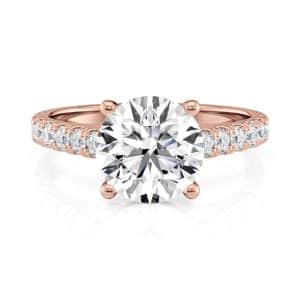 14K Rose Gold Floating Cathedral Engagement Ring 14K Rose Gold Floating Cathedral Engagement Ring