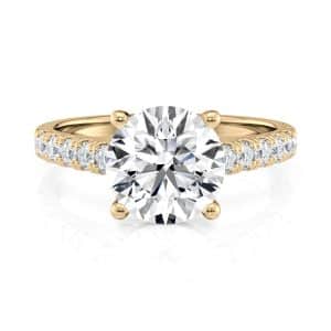 18K Yellow Gold Floating Cathedral Engagement Ring 18K Yellow Gold Floating Cathedral Engagement Ring