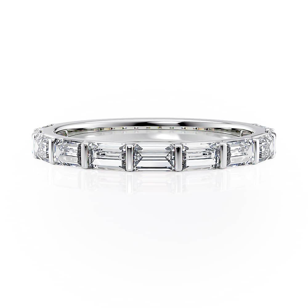 Platinum Bar Set Baguette Band