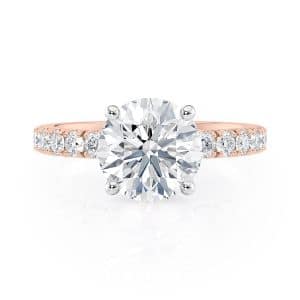 14K Rose Gold Scalloped Pave Engagement Ring 14K Rose Gold Scalloped Pave Engagement Ring