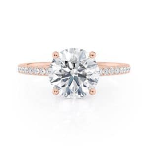 14K Rose Gold Petite Cathedral Engagement Ring 14K Rose Gold Petite Cathedral Engagement Ring