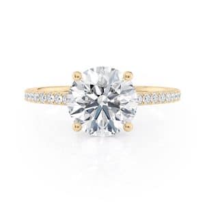 18K Yellow Gold Petite Cathedral Engagement Ring 18K Yellow Gold Petite Cathedral Engagement Ring