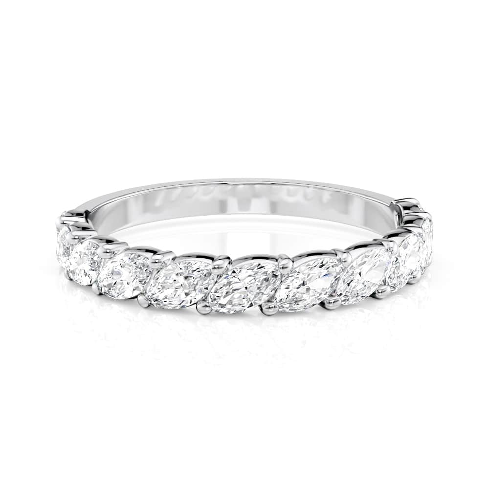 Platinum Tilted Marquise Diamond band (0.68 CTW)