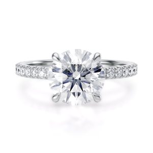 14K White Gold Floating Basket Engagement Ring 14K White Gold Floating Basket Engagement Ring