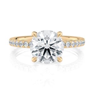 18K Yellow Gold Floating V Prong Engagement Ring 18K Yellow Gold Floating V Prong Engagement Ring