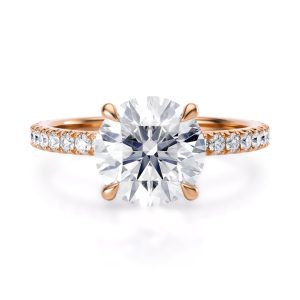 14K Rose Gold Floating Basket Engagement Ring 14K Rose Gold Floating Basket Engagement Ring