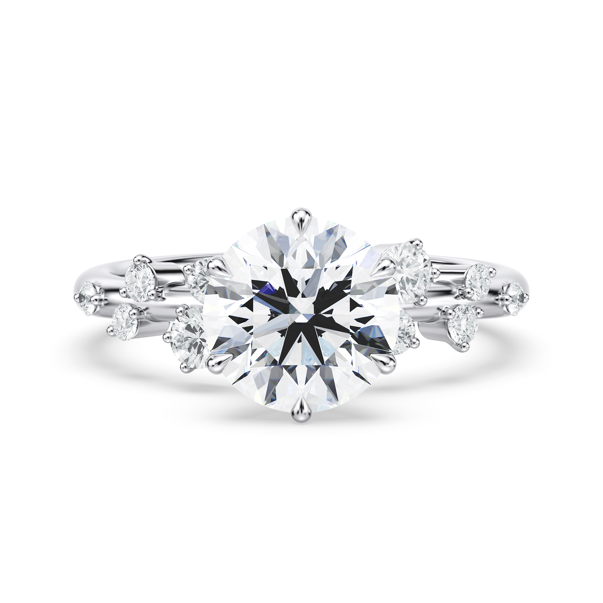 Platinum Snow Drift Engagement Ring