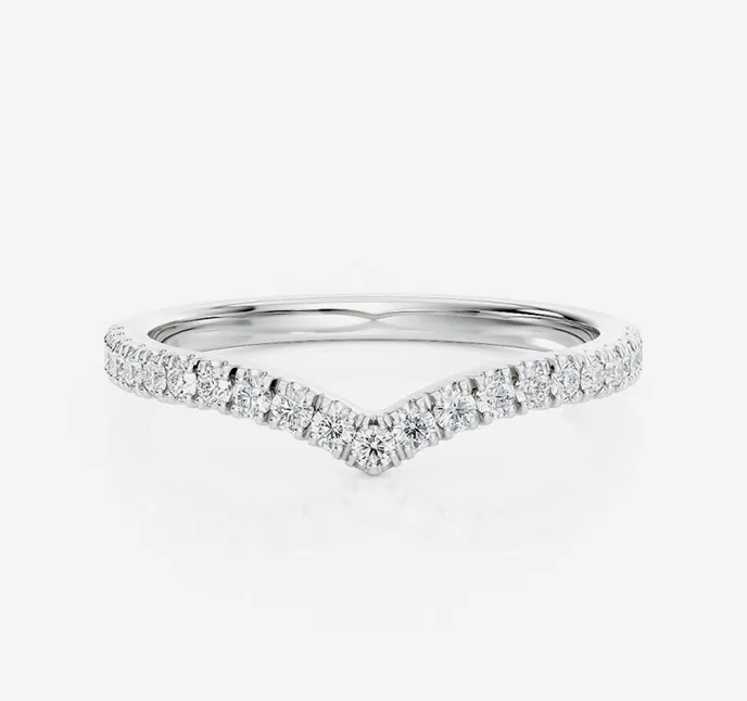 Diamond Petite Curved Band