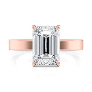 14K Rose Gold Solitaire Cigar Band 14K Rose Gold Solitaire Cigar Band